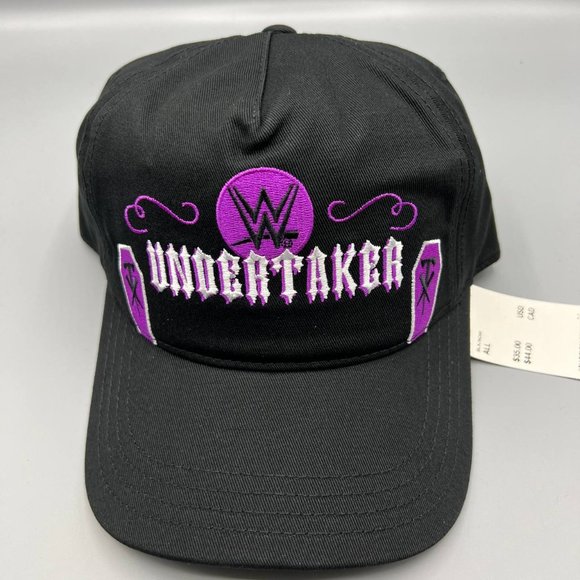 WWE Hat Men Black W Legends Undertaker Snap Back Cap Cotton New - Picture 1 of 6